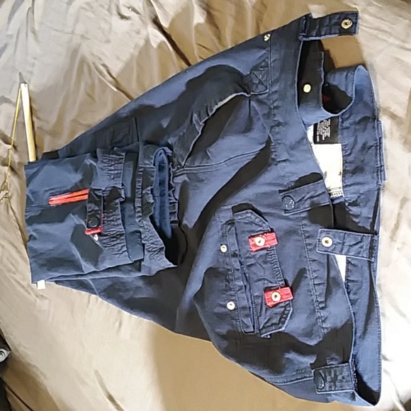 Born Fly red cotton pamts. Zipper/button one of a kind Pants - Picture 4 of 13